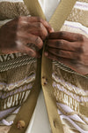 cardigan in cotone jacquard multicolor men Laneus - 6