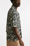 camicia in viscosa fantasia blu e panna men Laneus - 4