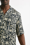 camicia in viscosa fantasia blu e panna men Laneus - 6
