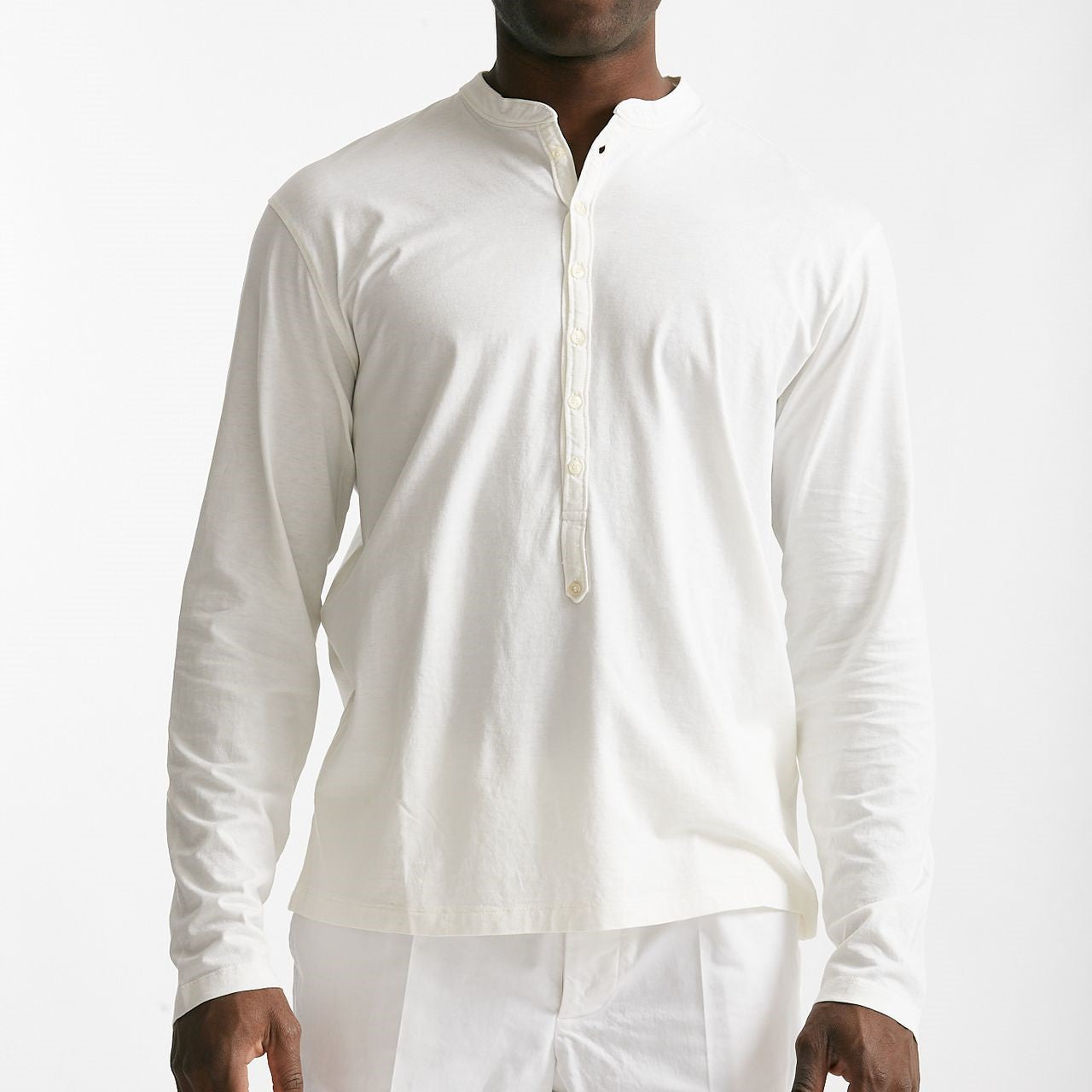 serafino in cotone e seta bianco men Laneus - 6