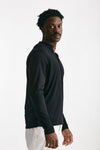 serafino in cotone e seta nero men Laneus - 4