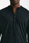 serafino in cotone e seta nero men Laneus - 5