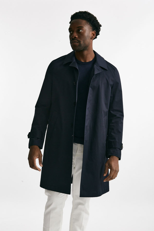 soprabito in cotone stretch blu men Lardini