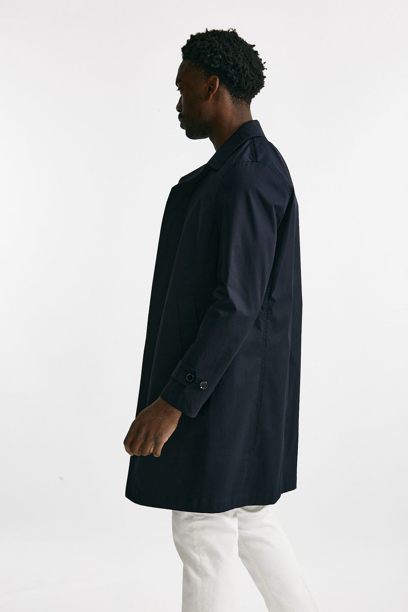soprabito in cotone stretch blu men Lardini - 2