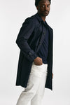 soprabito in cotone stretch blu men Lardini - 4