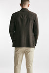 giacca doppiopetto marrone lana seta e lino men Lardini - 3