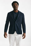 giacca monopetto blu lana e cotone stretch men Lardini - 1