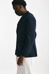 giacca monopetto blu lana e cotone stretch men Lardini - 2