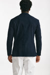giacca monopetto blu lana e cotone stretch men Lardini - 3