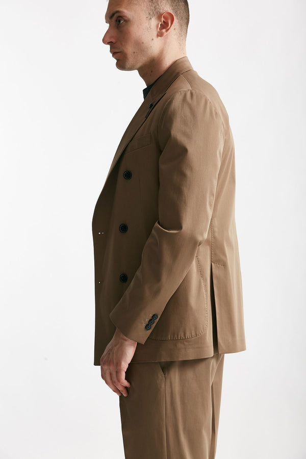 abito doppiopetto cammello cotone stretch men Lardini