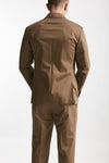 abito doppiopetto cammello cotone stretch men Lardini - 3