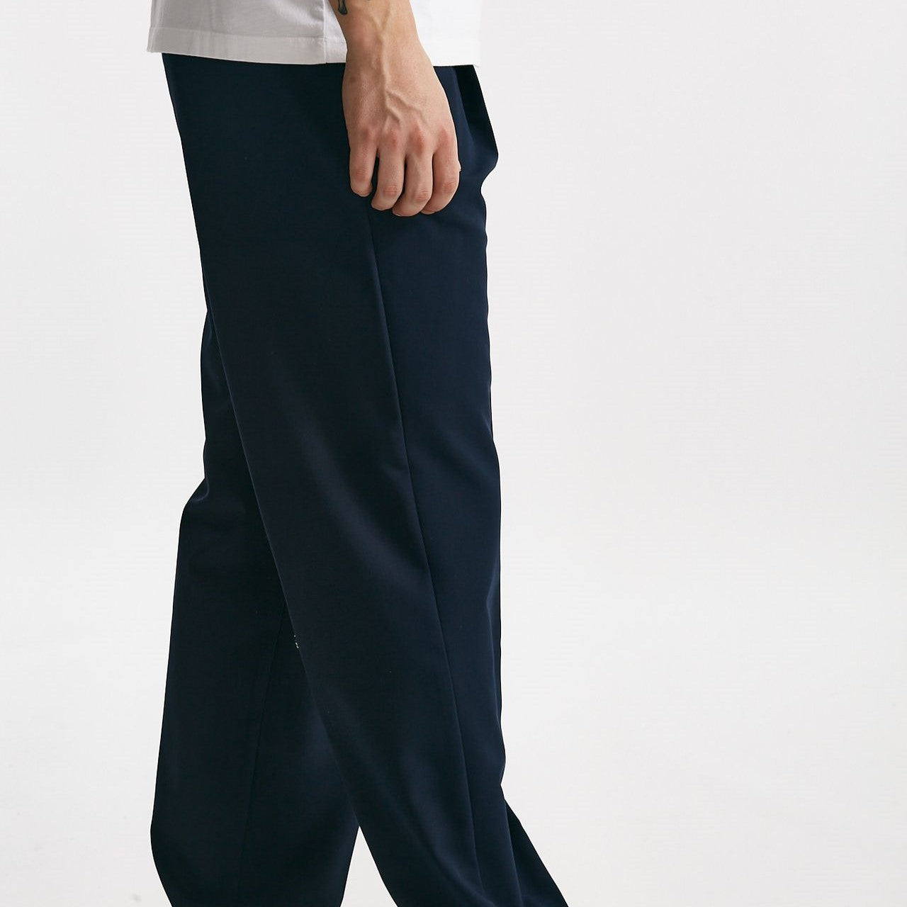 pantalone gamba ampia stretch blu men Marsēm - 8