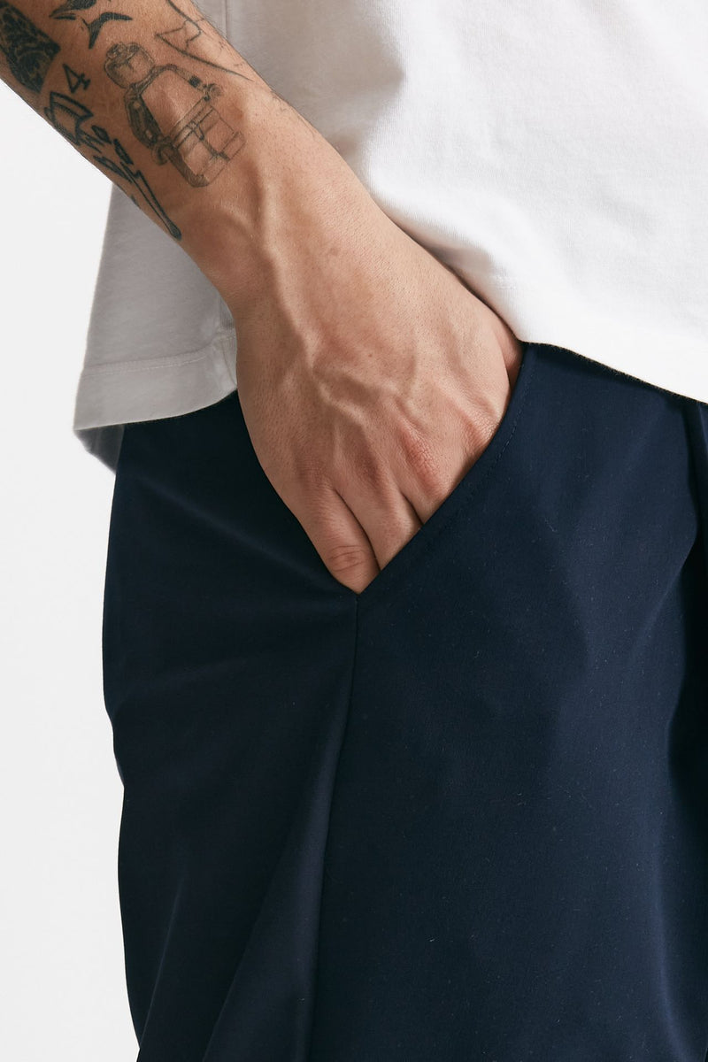 pantalone gamba ampia stretch blu men Marsēm - 5