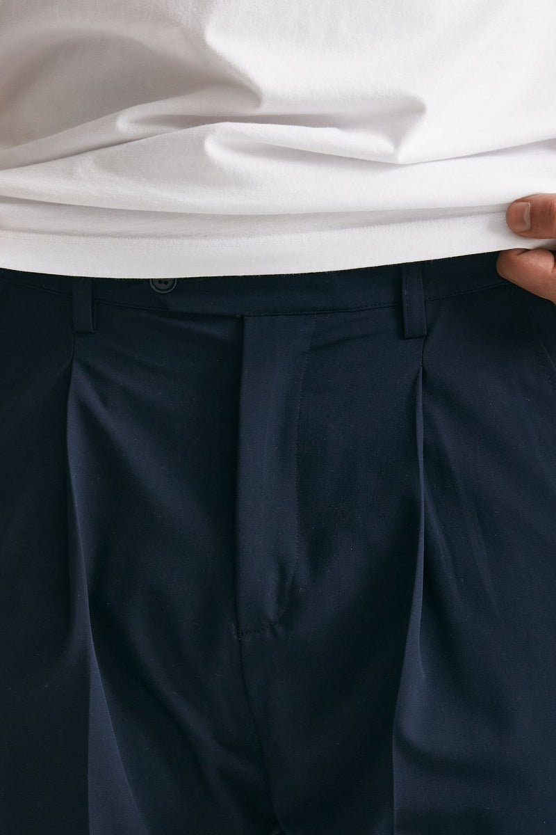 pantalone gamba ampia stretch blu men Marsēm - 6