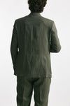 giacca in lino doppio petto verde men Marsēm - 3