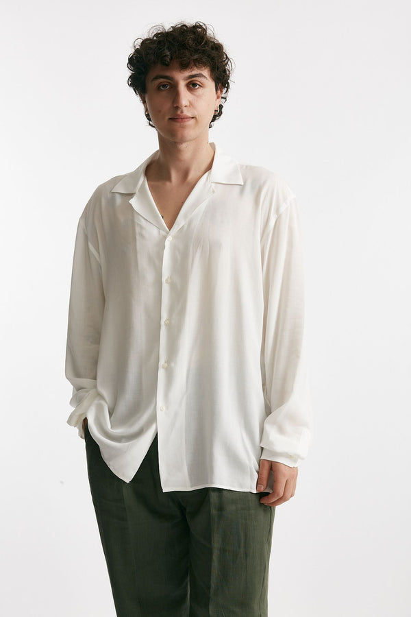 camicia in ryon viscosa bianco men Marsēm