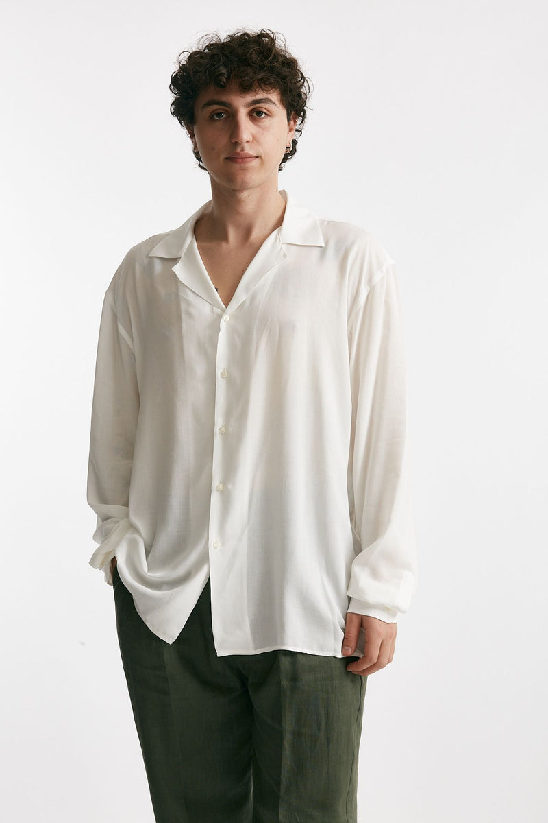 camicia in ryon viscosa bianco men Marsēm - 1