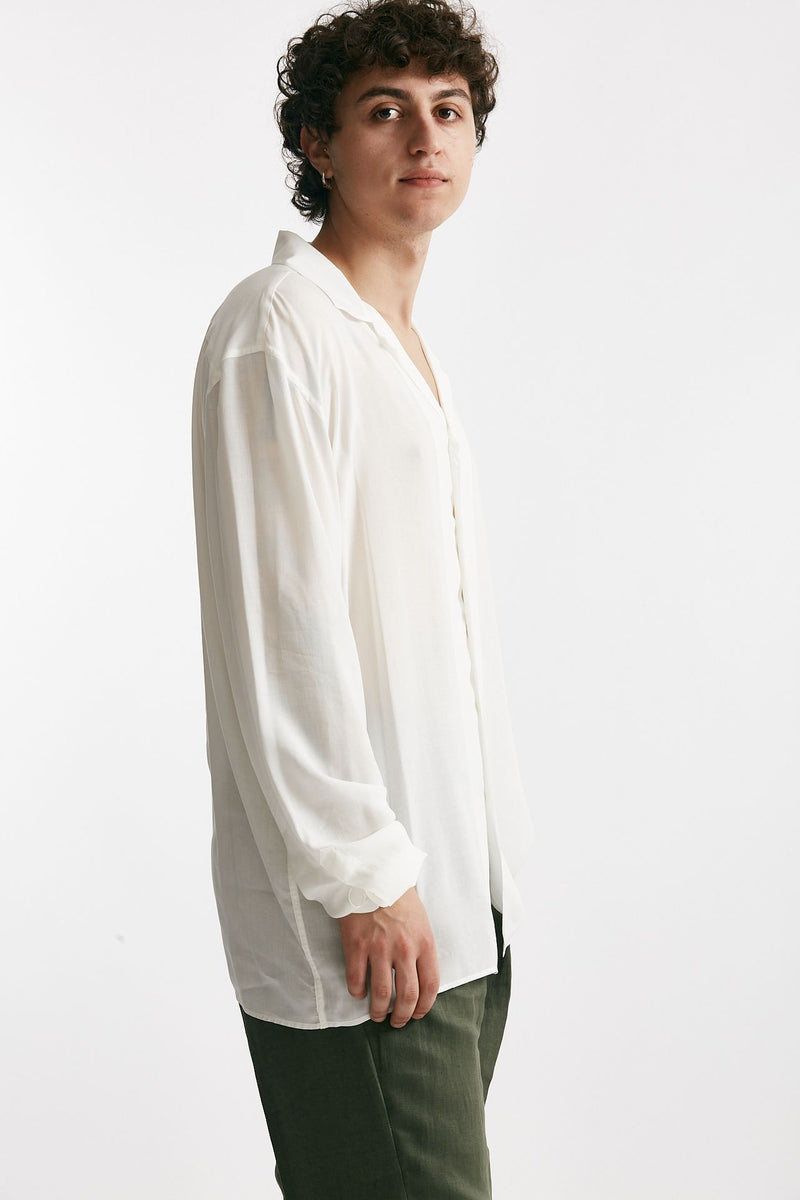 camicia in ryon viscosa bianco men Marsēm - 2