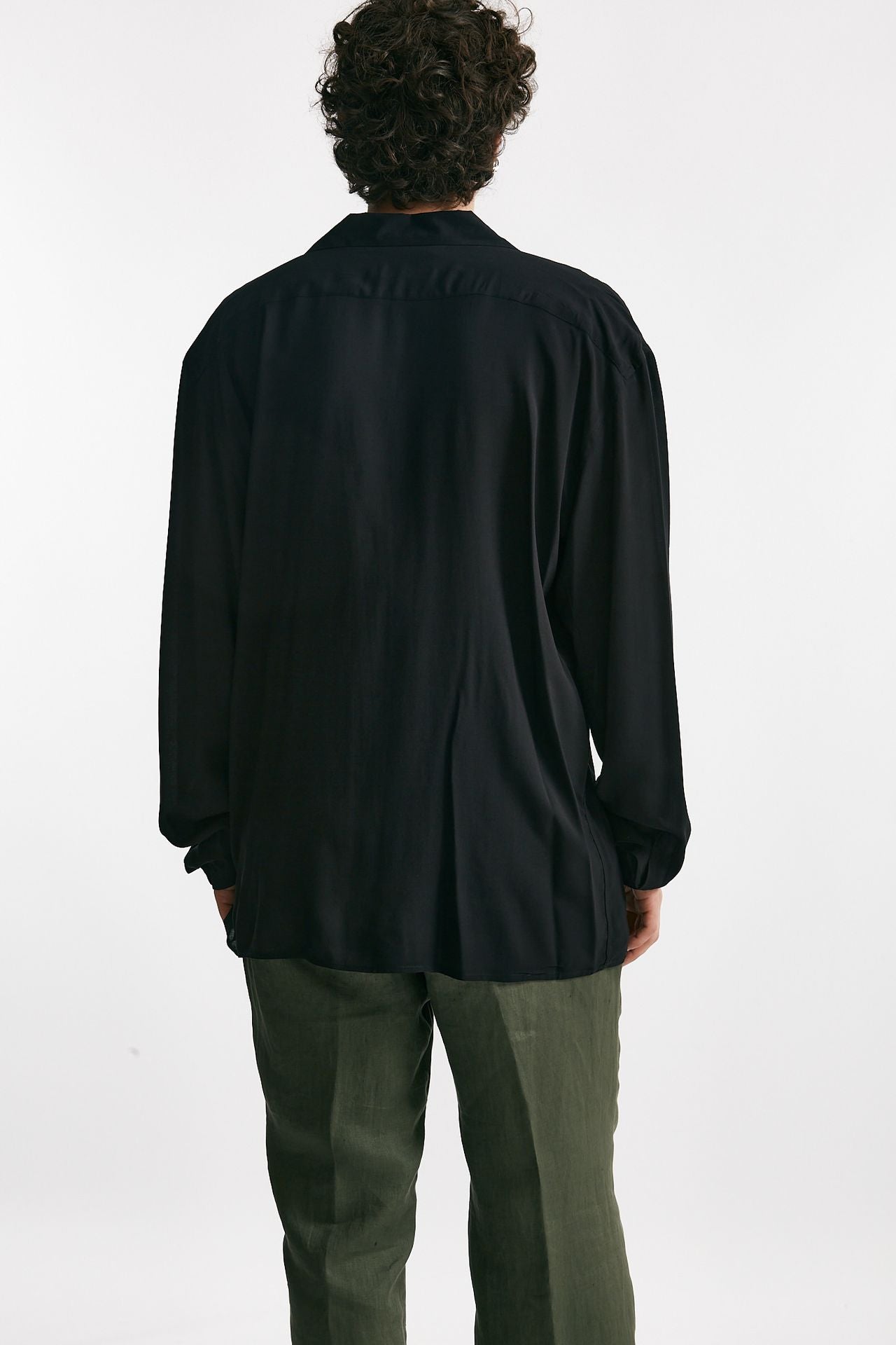 camicia in ryon viscosa nero men Marsēm - 3
