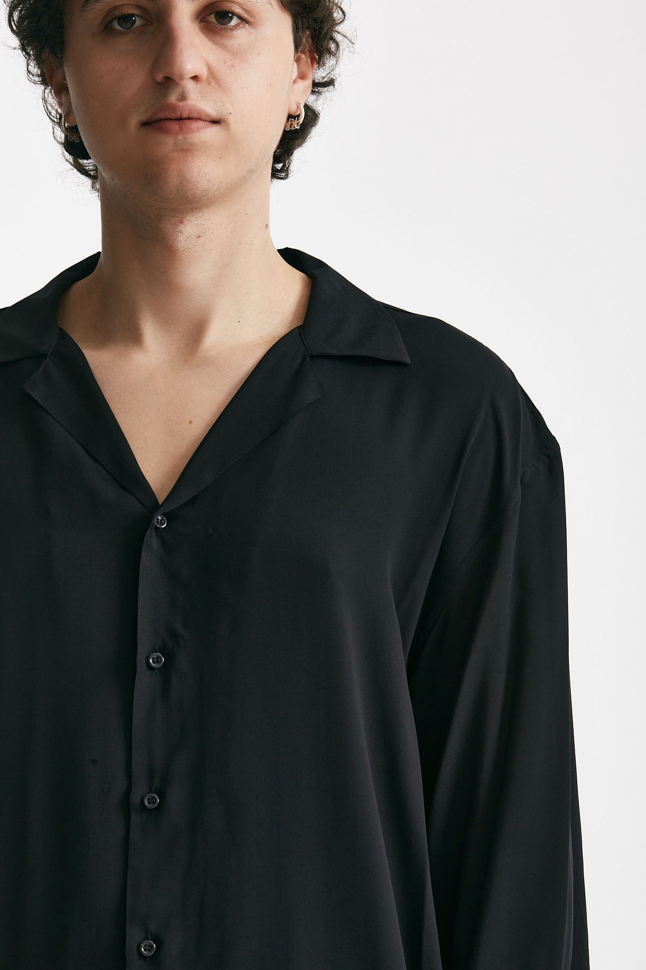 camicia in ryon viscosa nero men Marsēm - 5