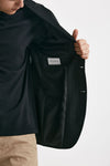 giacca in poliestere e lana stretch gessato nero men Marsēm - 7