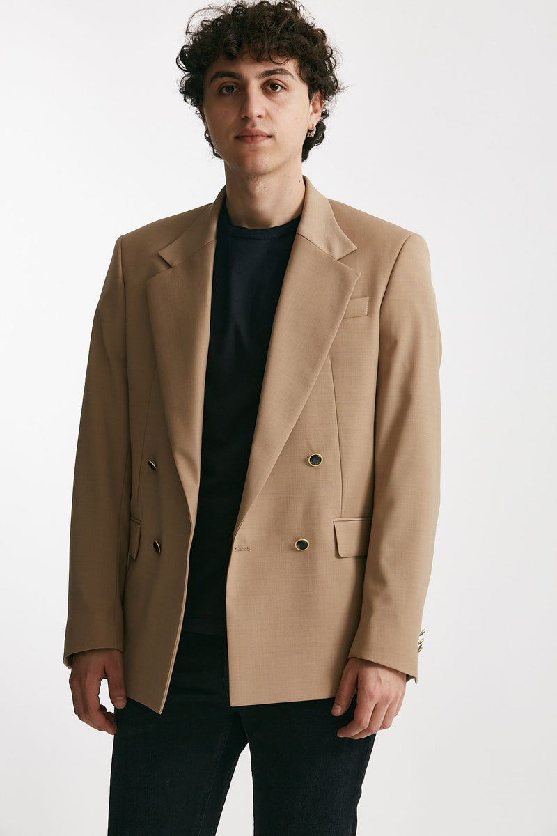 giacca in doppio petto stretch beige men Marsēm - 4