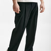 pantalone poliestere e lana stretch gessato nero men Marsēm - 8