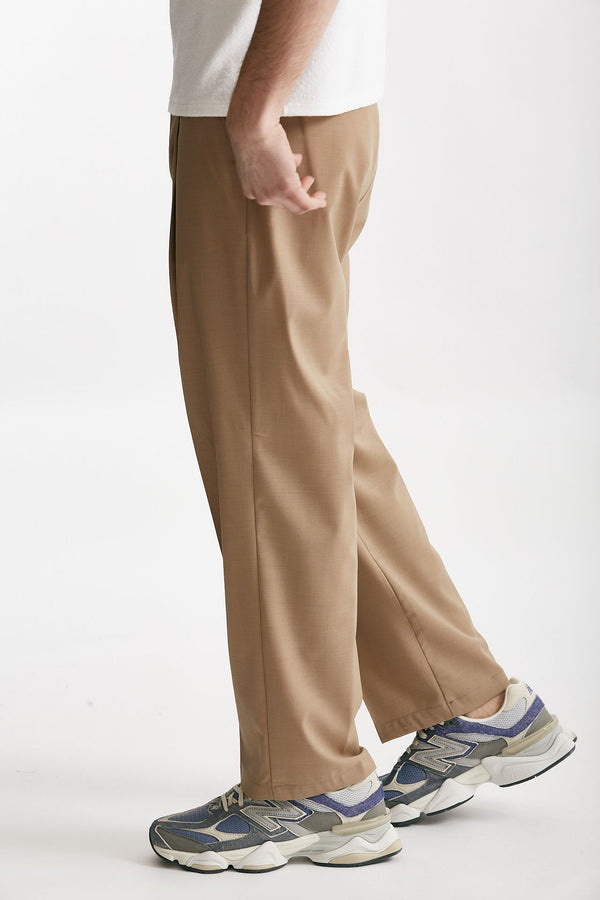 pantalone poliestere e lana stretch beige men Marsēm