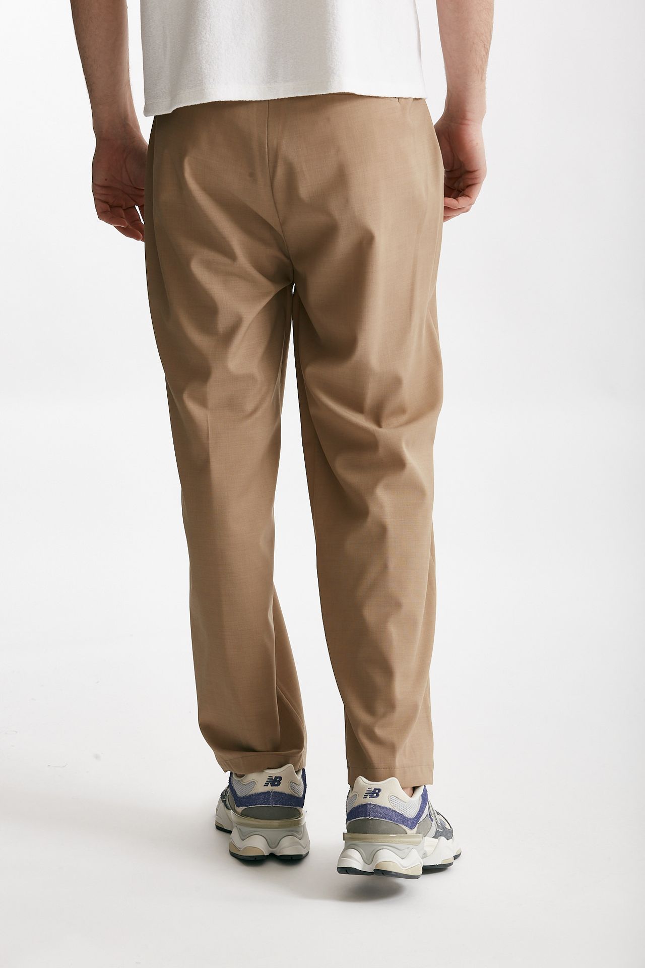 pantalone poliestere e lana stretch beige men Marsēm - 3