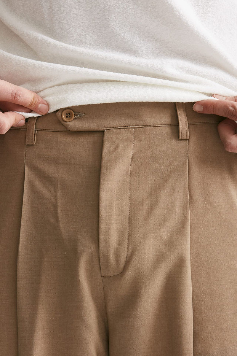 pantalone poliestere e lana stretch beige men Marsēm - 5