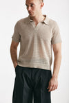 polo in maglia lino poliammide tortora men Marsēm - 1