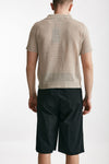 polo in maglia lino poliammide tortora men Marsēm - 3