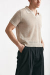polo in maglia lino poliammide tortora men Marsēm - 4