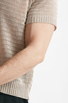 polo in maglia lino poliammide tortora men Marsēm - 6