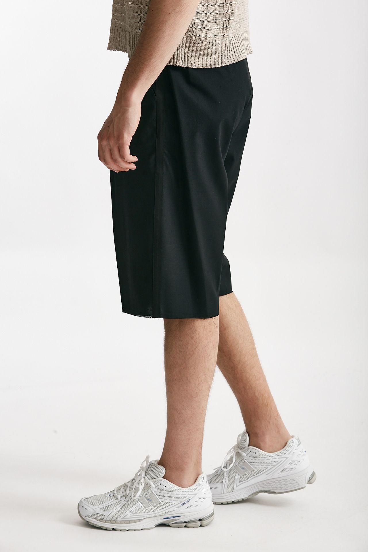 bermuda poliestere e lana stretch antracite men Marsēm - 2