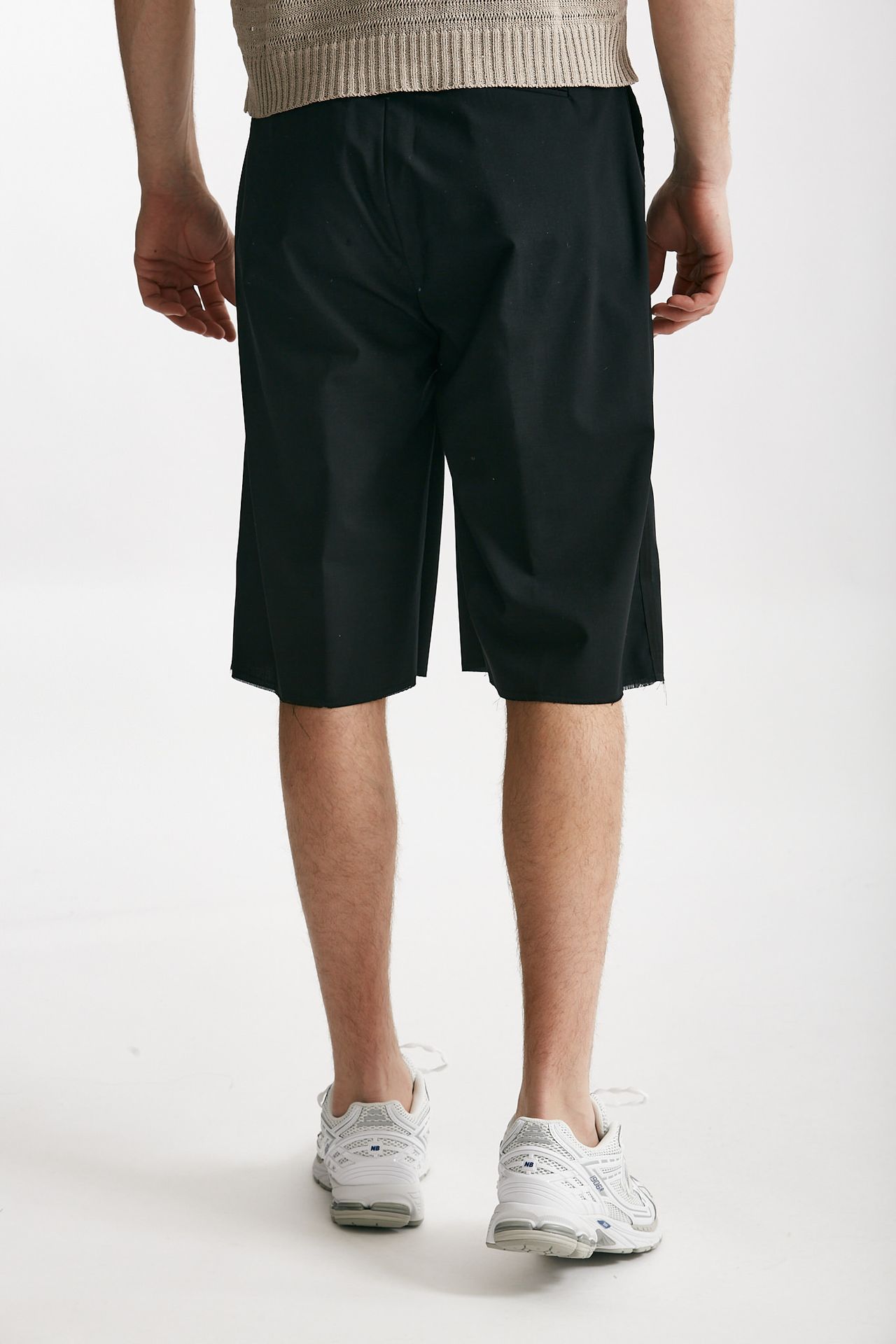 bermuda poliestere e lana stretch antracite men Marsēm - 3
