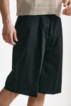 bermuda poliestere e lana stretch antracite men Marsēm - 4