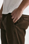 pantalone chino tim in cotone/lino cioccolato men Nine in the morning - 6