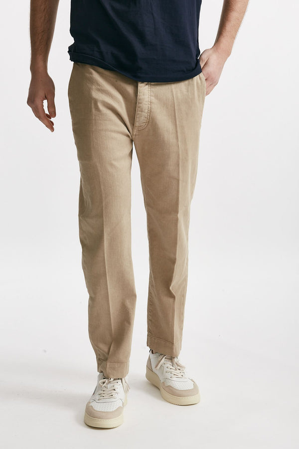 pantalone chino tim in cotone/lino sabbia men Nine in the morning