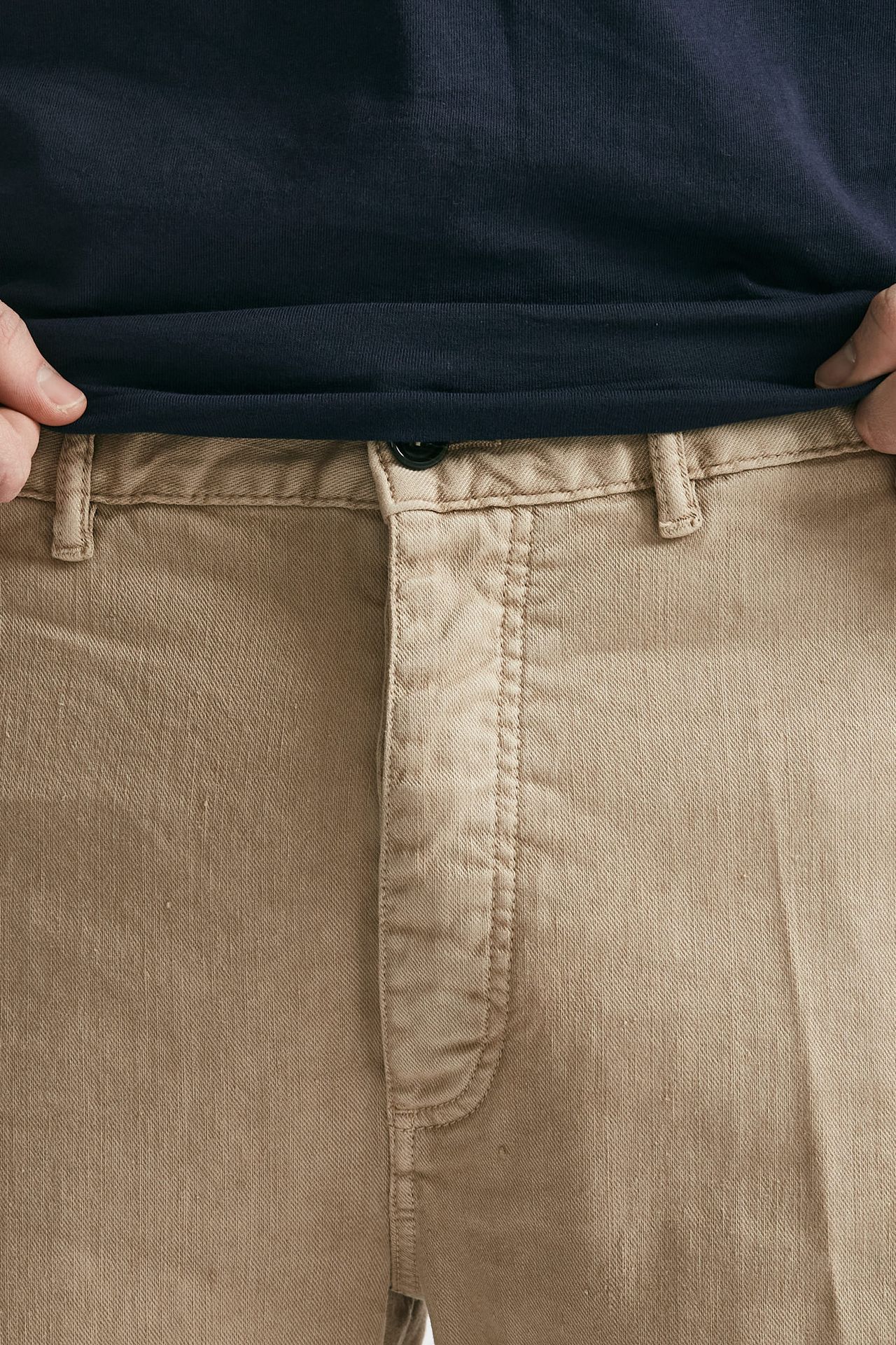 pantalone chino tim in cotone/lino sabbia men Nine in the morning - 5