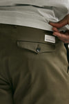 pantalone fold 2 pinces in cotone verde men Nine in the morning - 7