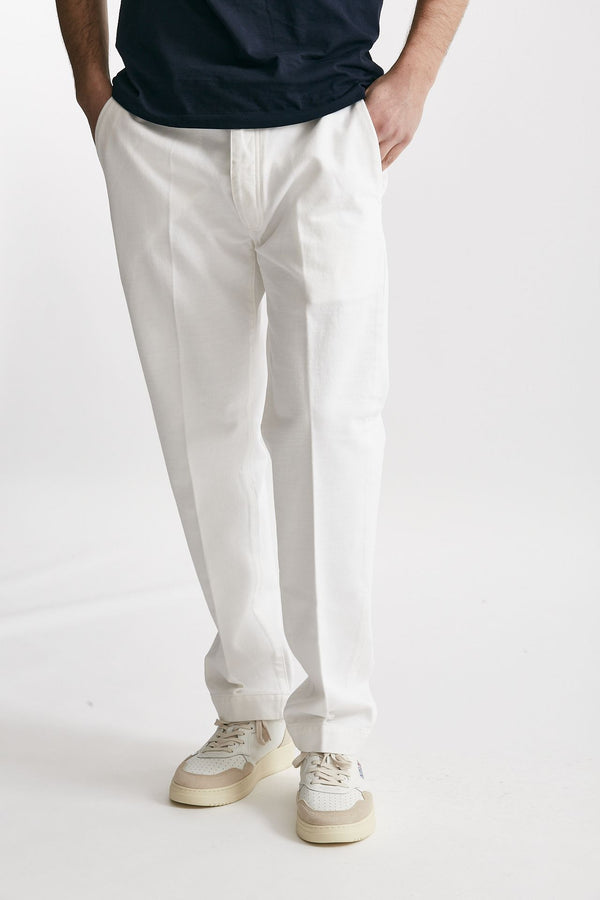 pantalone chino tim in cotone fermo bianco men Nine in the morning