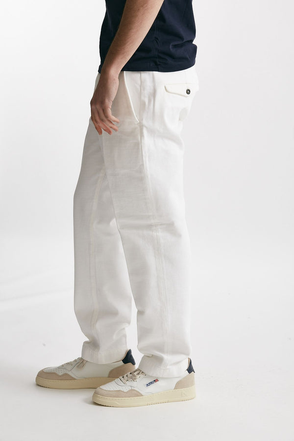 pantalone chino tim in cotone fermo bianco men Nine in the morning