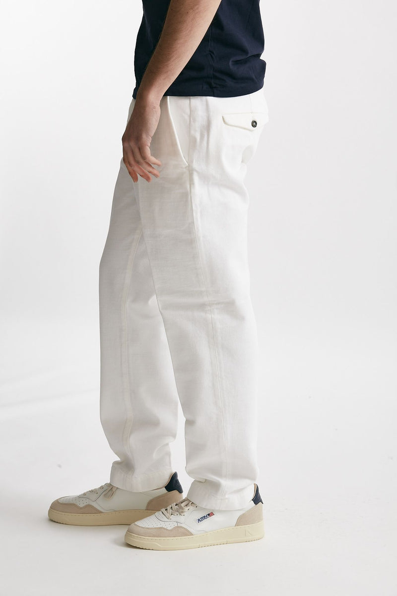 pantalone chino tim in cotone fermo bianco men Nine in the morning - 2