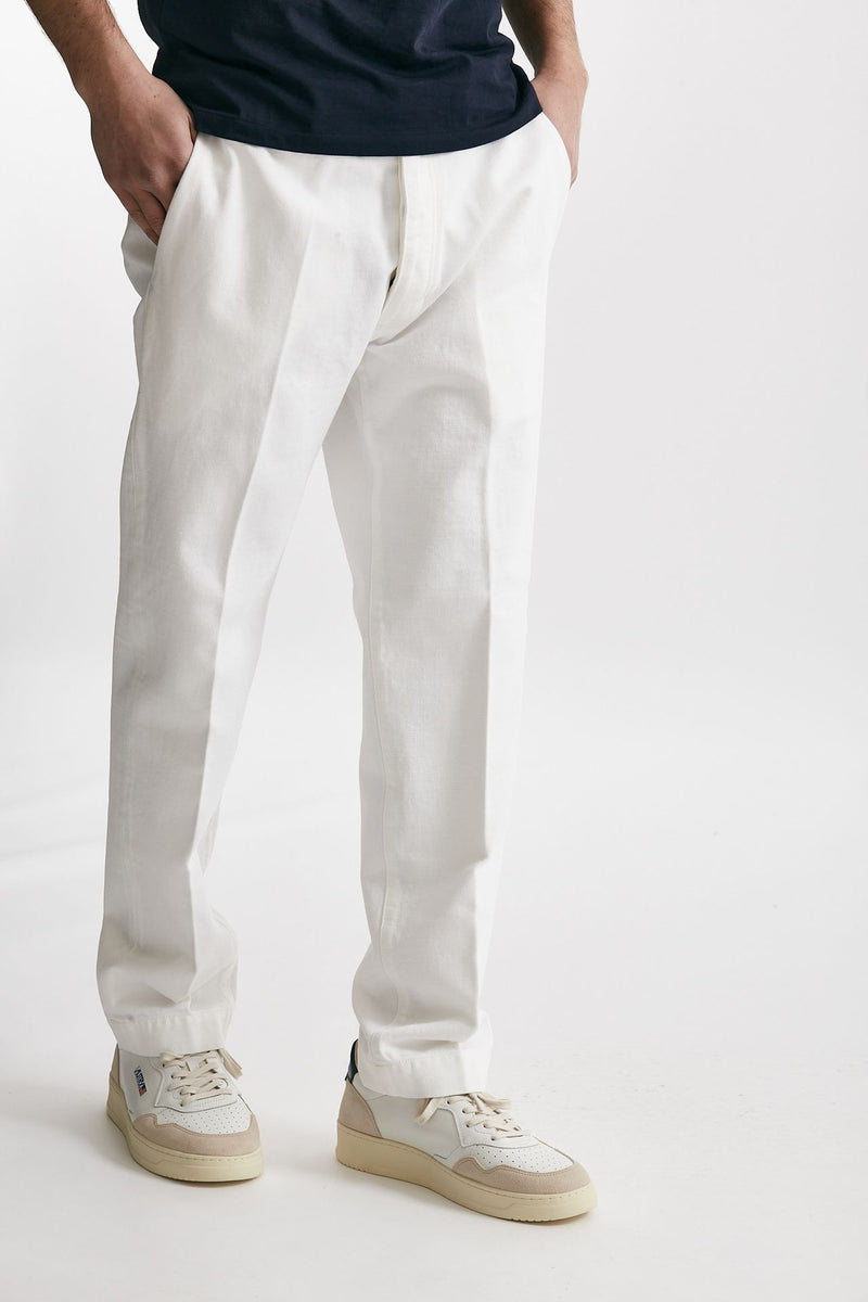 pantalone chino tim in cotone fermo bianco men Nine in the morning - 4