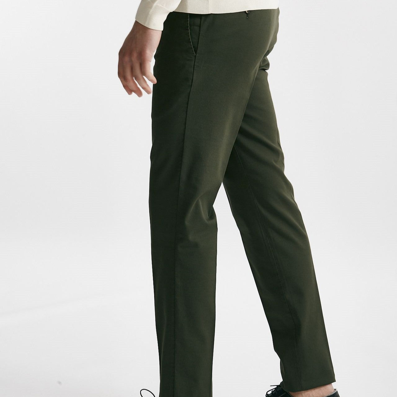 pantalone in cotone lavato stretch slim fit verdone men Pt torino - 8