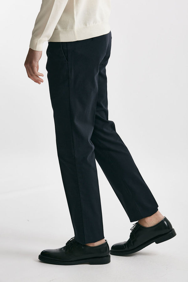 pantalone in cotone lavato stretch slim fit blu men Pt torino