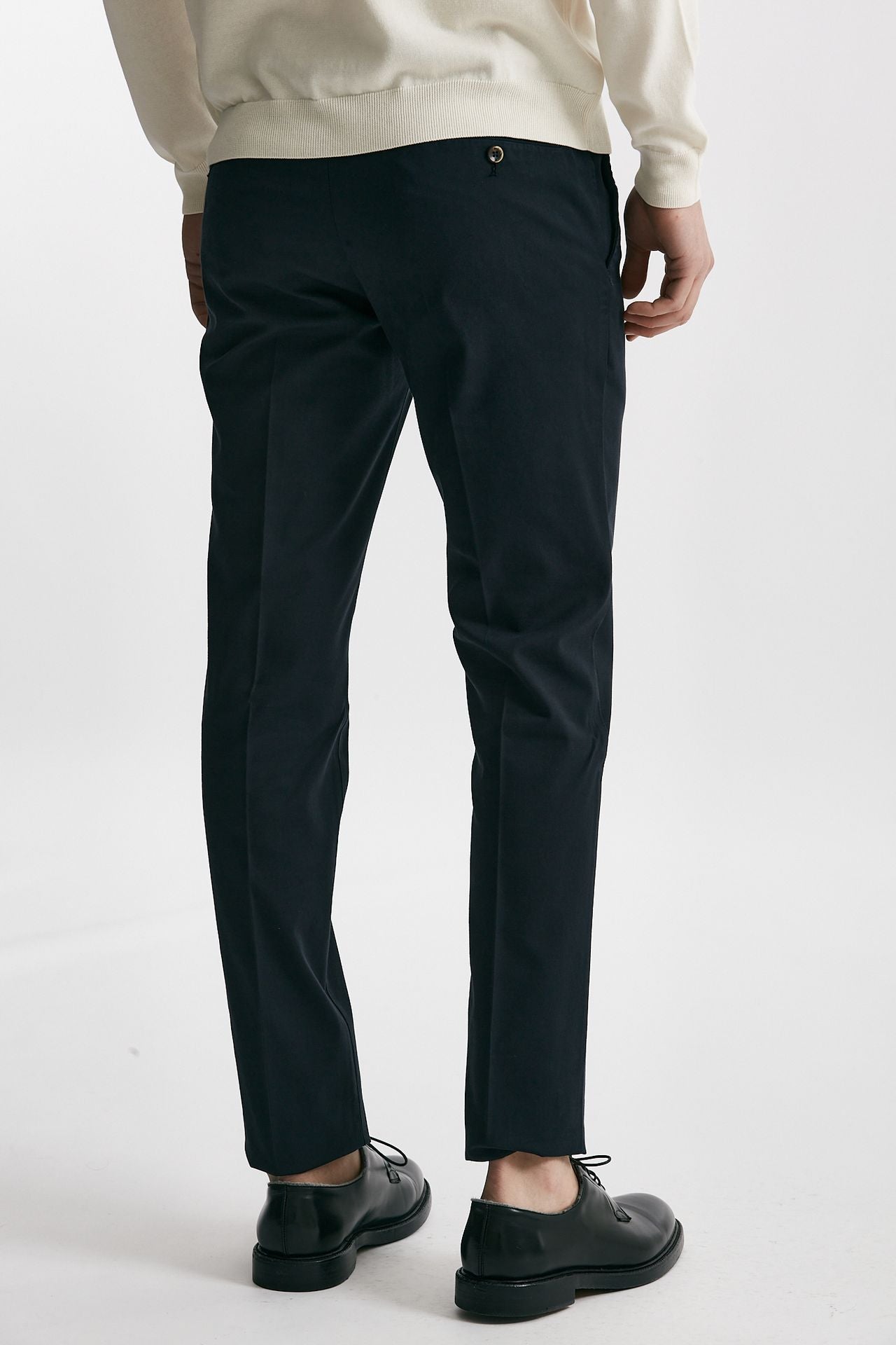 pantalone in cotone lavato stretch slim fit blu men Pt torino - 3