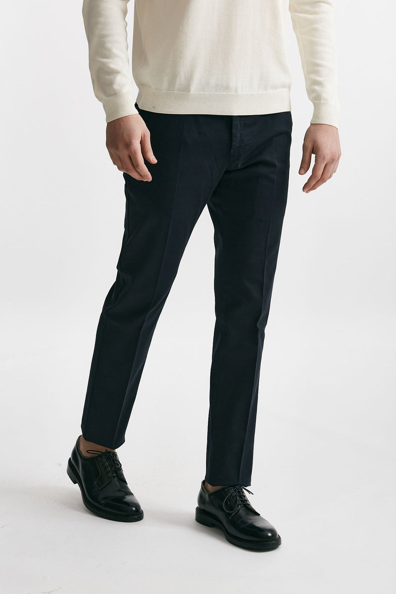 pantalone in cotone lavato stretch slim fit blu men Pt torino - 4