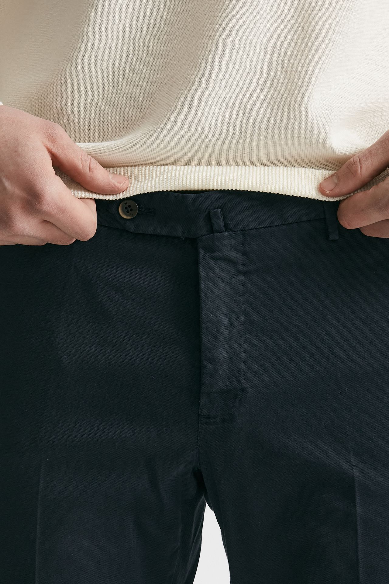 pantalone in cotone lavato stretch slim fit blu men Pt torino - 5